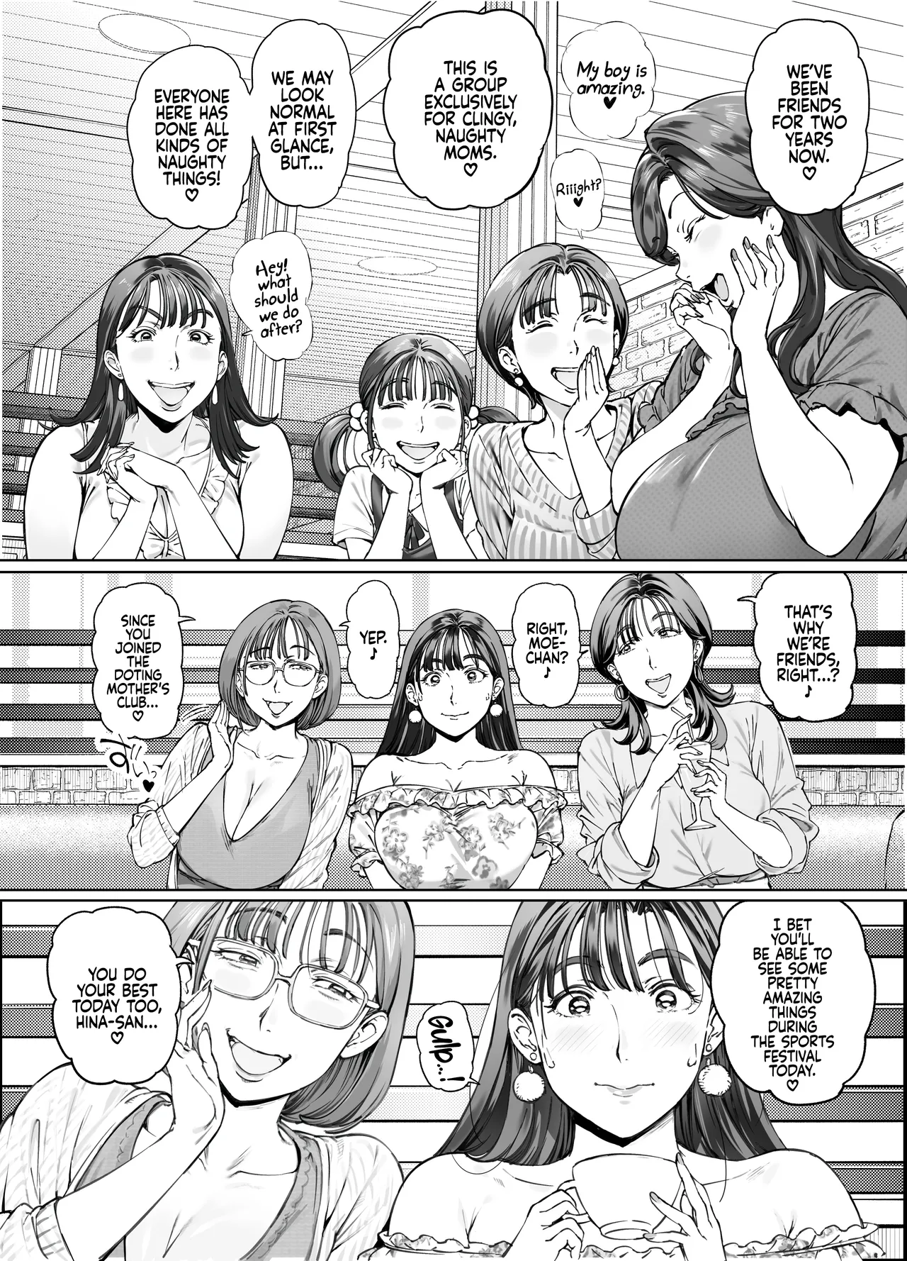 Dekiai Kansatsu Nikki 2 Mama Tomo Mi~nna de Hamedori Daiundoukai! | A Doting Mother’s Observation Diary 2: Mommy's Friend's Sports Festival Sex Tape - Страница 8