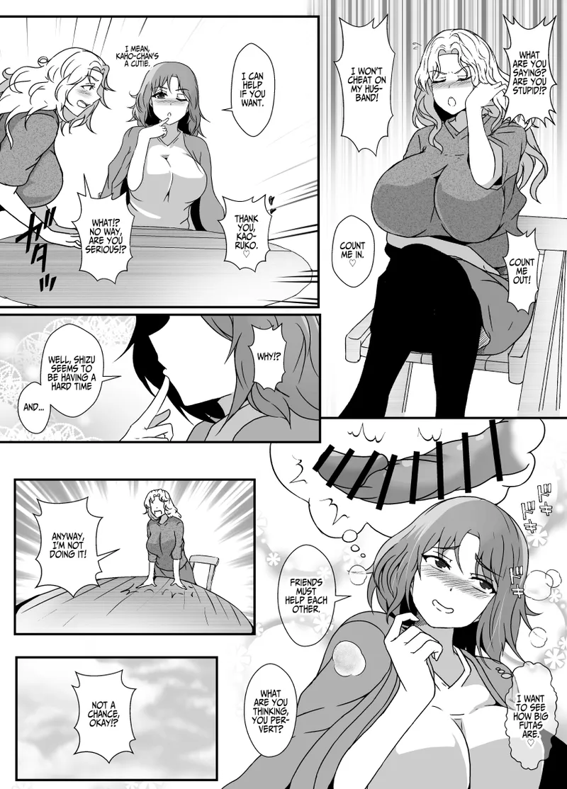 Musume ga Futanari Zetsurin nanode Mamatomo ni Seishori o Tetsudatte Morau | My Daughter Is An Insatiable Dickchick, So I Asked My Fellow Mother Friends For Some "Help" - Page 4