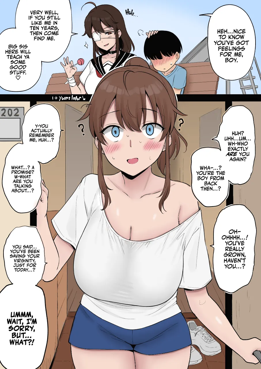 Mukashi Yoku Asonde kureta Kinjo no Kakkoii Onee-san ni 10-nen Mae no Yakusoku o Hatashite morai ni Iku Yatsu | Fulfilling a 10 Year Old Promise with the Cool Kid in the Neighborhood Who Used to Play with Me at the Park - Página 1