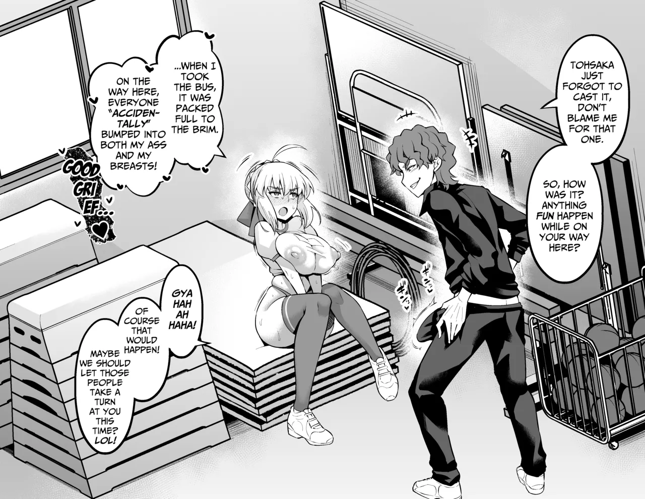 Saber, Taiiku Souko de... +  Artoria, Botebara Bloomer de Shinji to… | Saber, Getting Called Over by Shinji + Pregnant Artoria, in Bloomers with Shinji... - Page 3