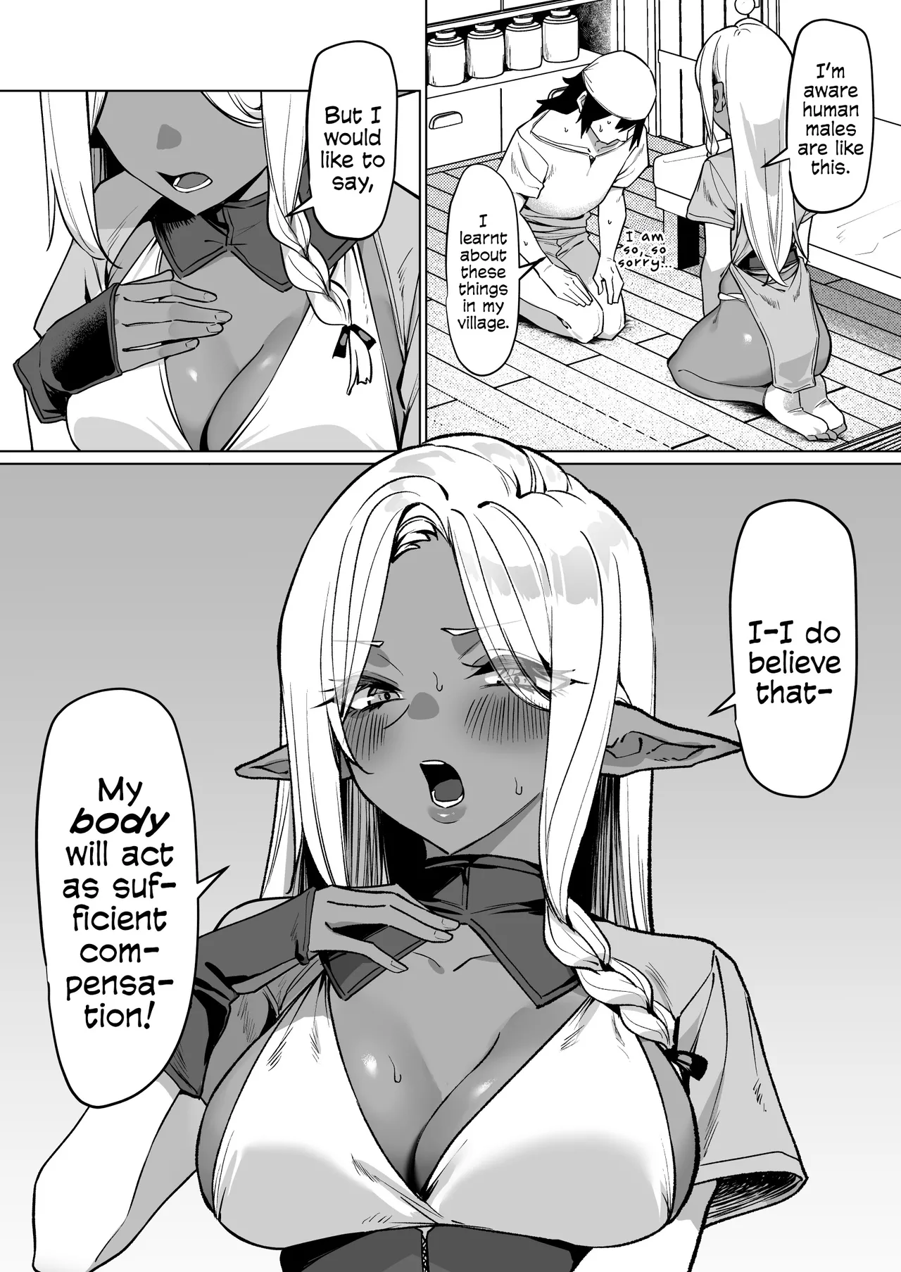 A Dark Elf Returned The Favour After I Saved Her | Kasshoku Elf o Tasuketara Ongaeshi Sareta Hanashi - Page 6