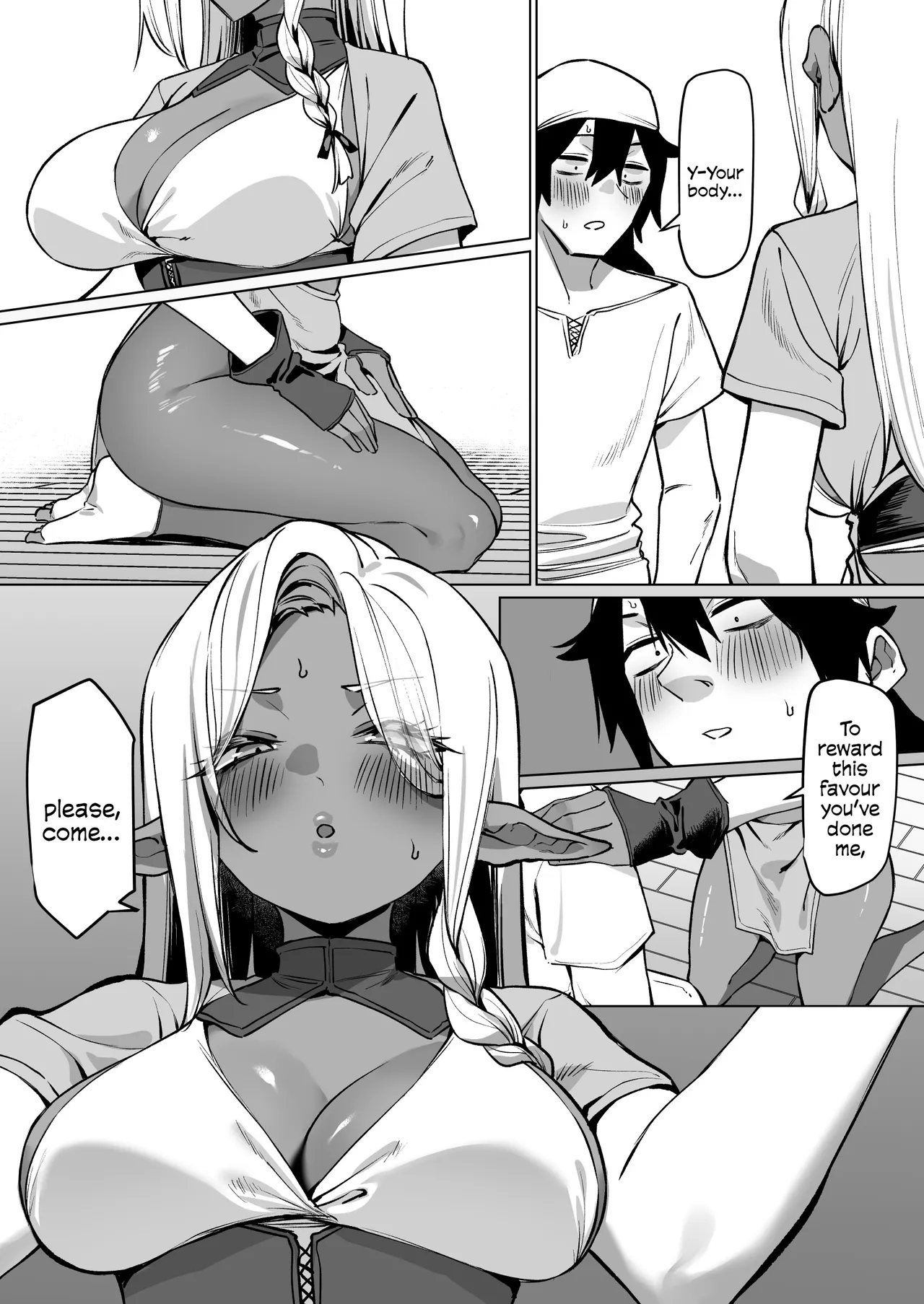 A Dark Elf Returned The Favour After I Saved Her | Kasshoku Elf o Tasuketara Ongaeshi Sareta Hanashi - Page 7