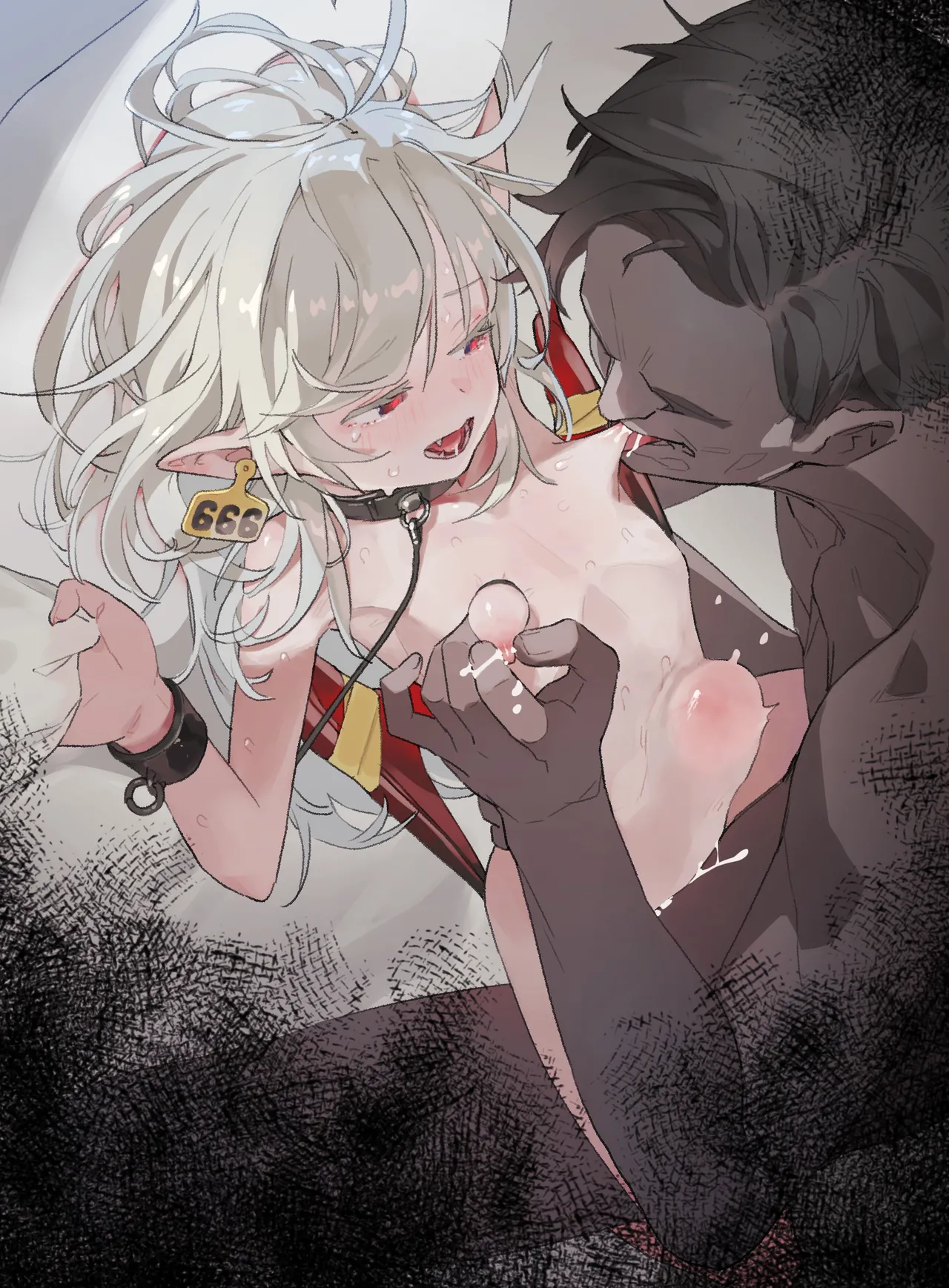 【Manga (JP/EN)】Toraware no Kyūketsuki Elika Chō〇 Chikubi-zeme & Kairaku-ochi 【Manga 4p・Irasuto 1-mai + Sabun・Dezain Rafu】 - Seite 2