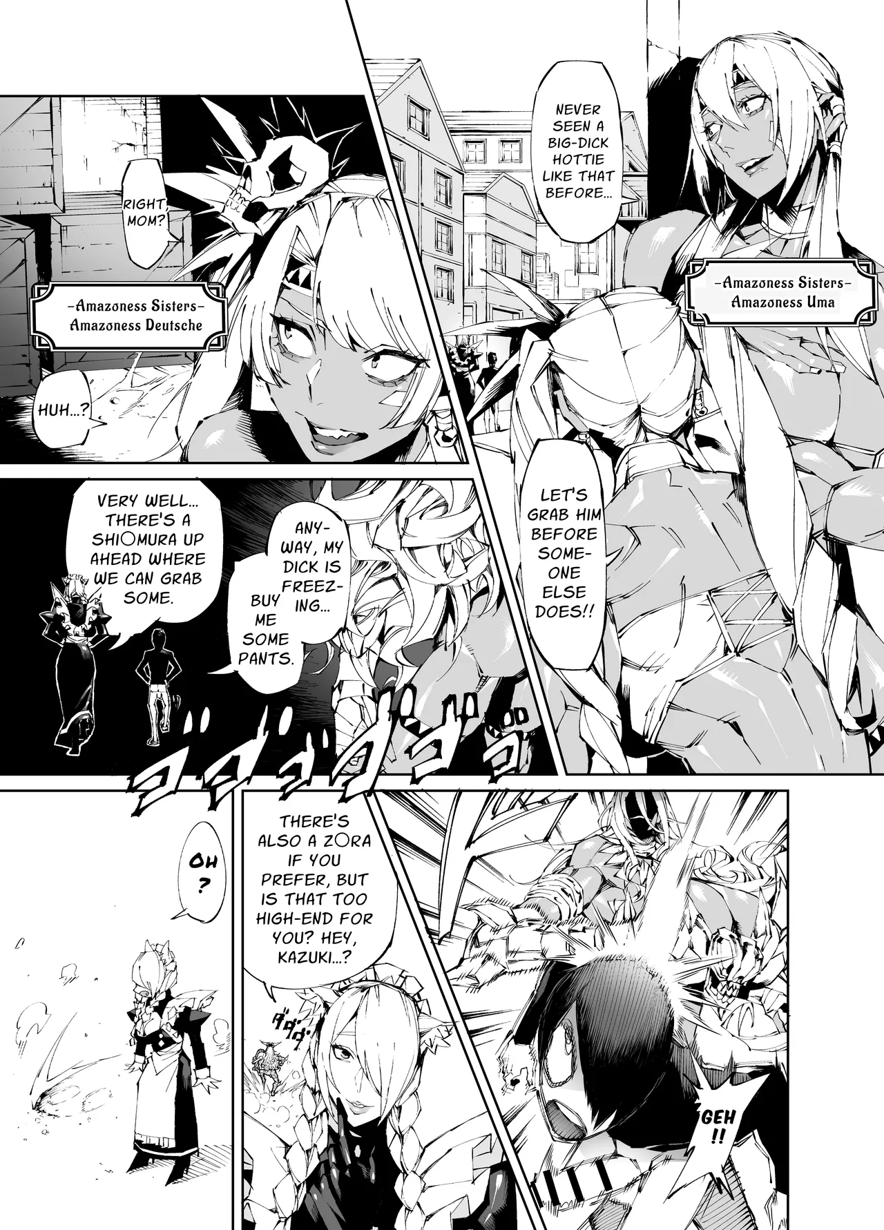 Kyokon Tensei -Seiki Shijou Shugi na Isekai ni Tensei shita no de Bakunyuu Bijo to Hame Makuri -Gyaru Amazon & Inran Sister Hen- | Big Dick Reincarnation ~Fuckin' Big Titty Babes in a Genital Supremacism World~ Amazoness & Nun - Página 7