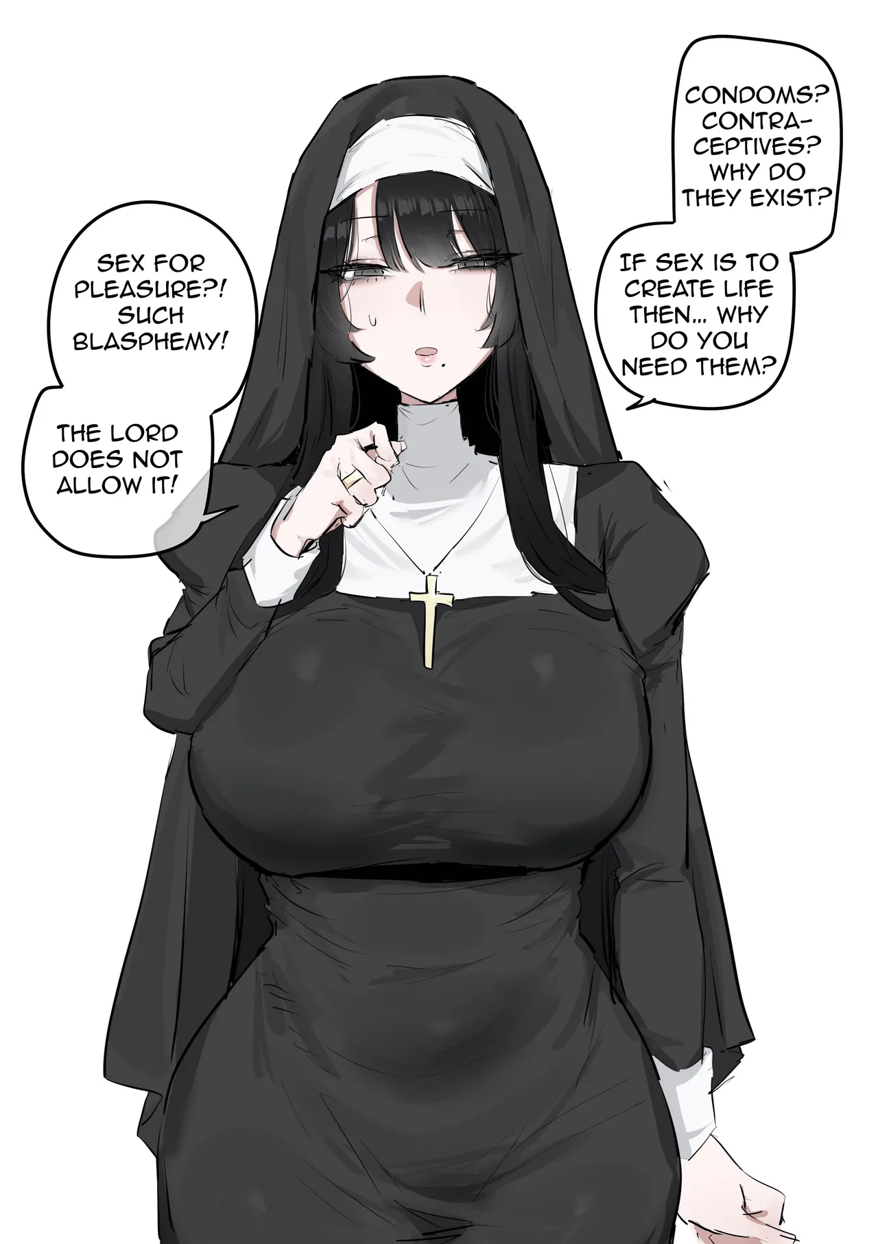 Teaching a devoted nun sex education using my dick - صفحة 2