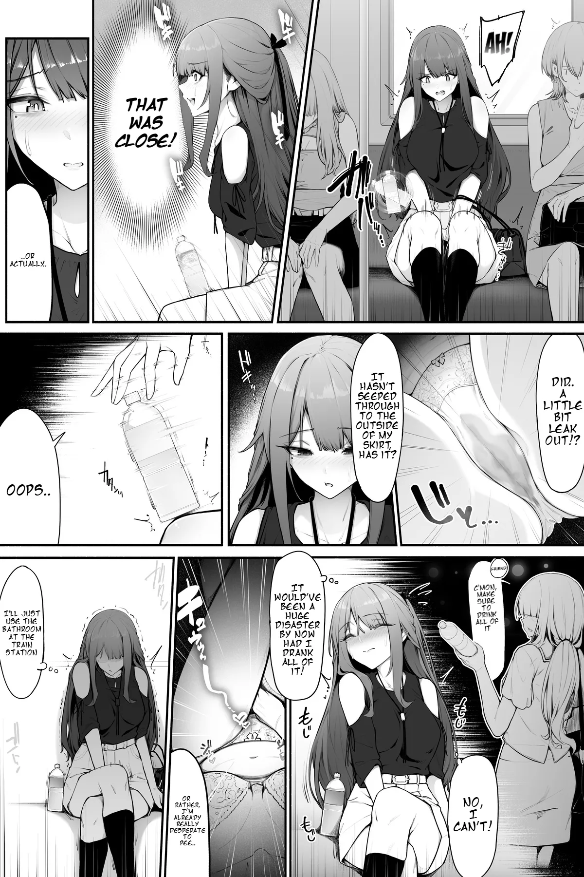 A woman who needs to pee but drinks water to help her pee - Page 2