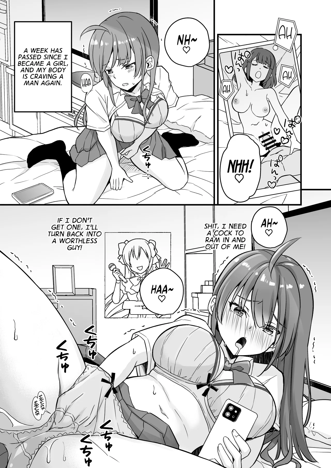 Teihen no Boku ga TS tta node Sensei to Dosukebe Sex o Yattemita | The Loser Me Got Turned Into a Girl, so I Tried Having Degenerate Sex With My Teacher - صفحة 2