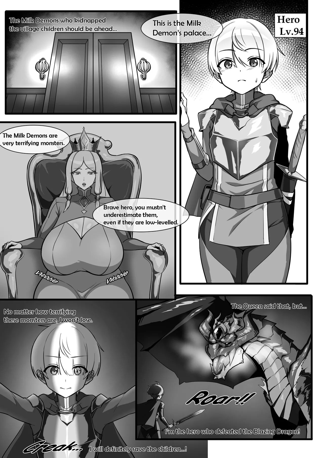 The Hero falls prey to the enormous boobs of breast-loving demons - صفحة 2
