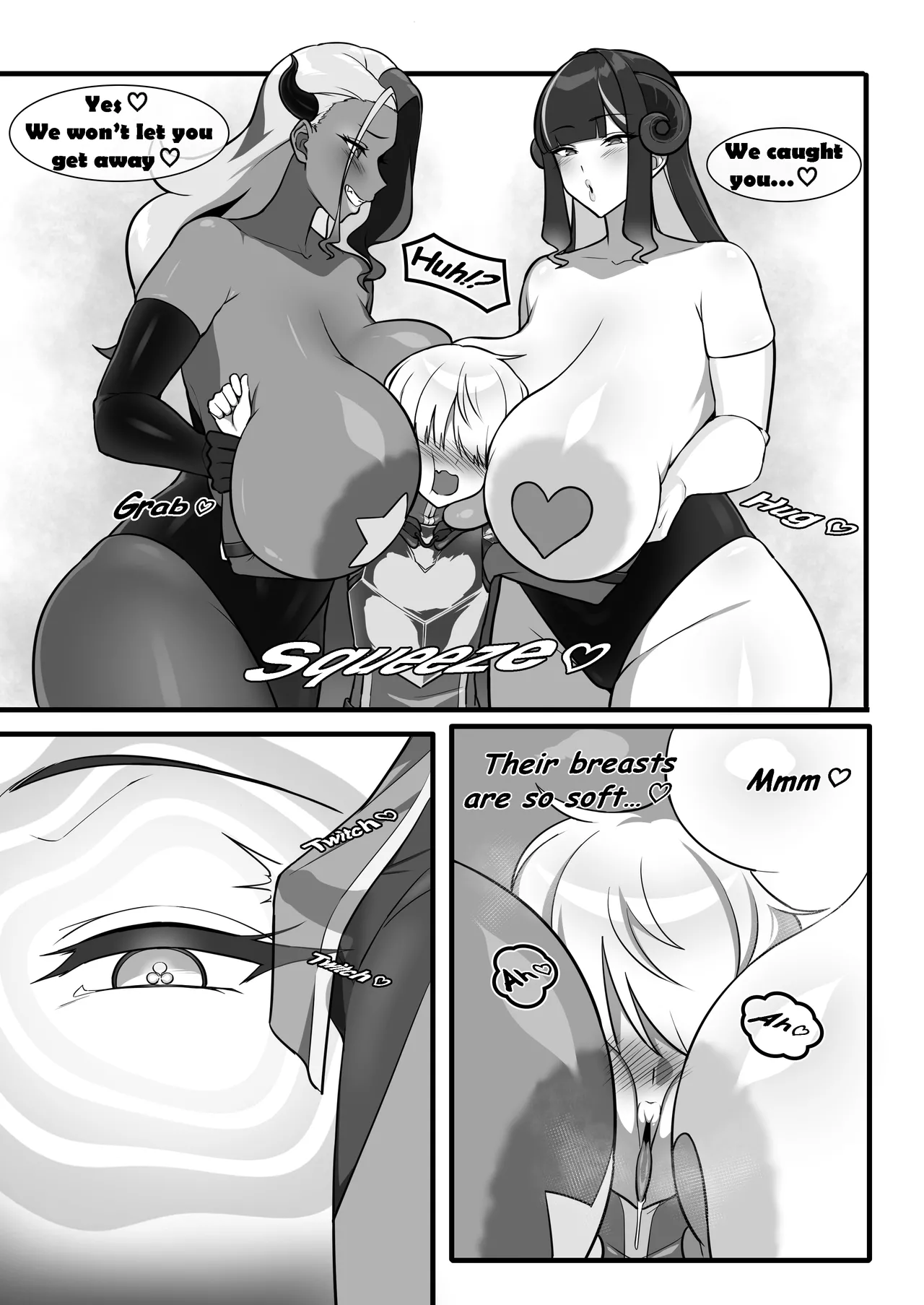 The Hero falls prey to the enormous boobs of breast-loving demons - صفحة 4
