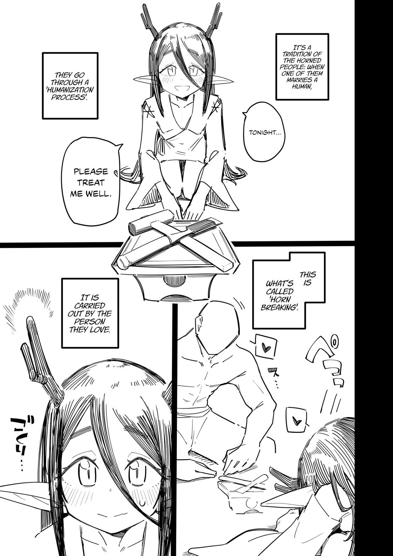 Kakujinshu ga Ningen to Konin suru Sai, Omoibito ni Tsuno o Otte Morau Koto de Ningen Ochi suru Fuushuu ga Aru | When Marrying Humans, It Is Customary to Have Your Horns Broken by Them to Attain Humanity - Strona 2