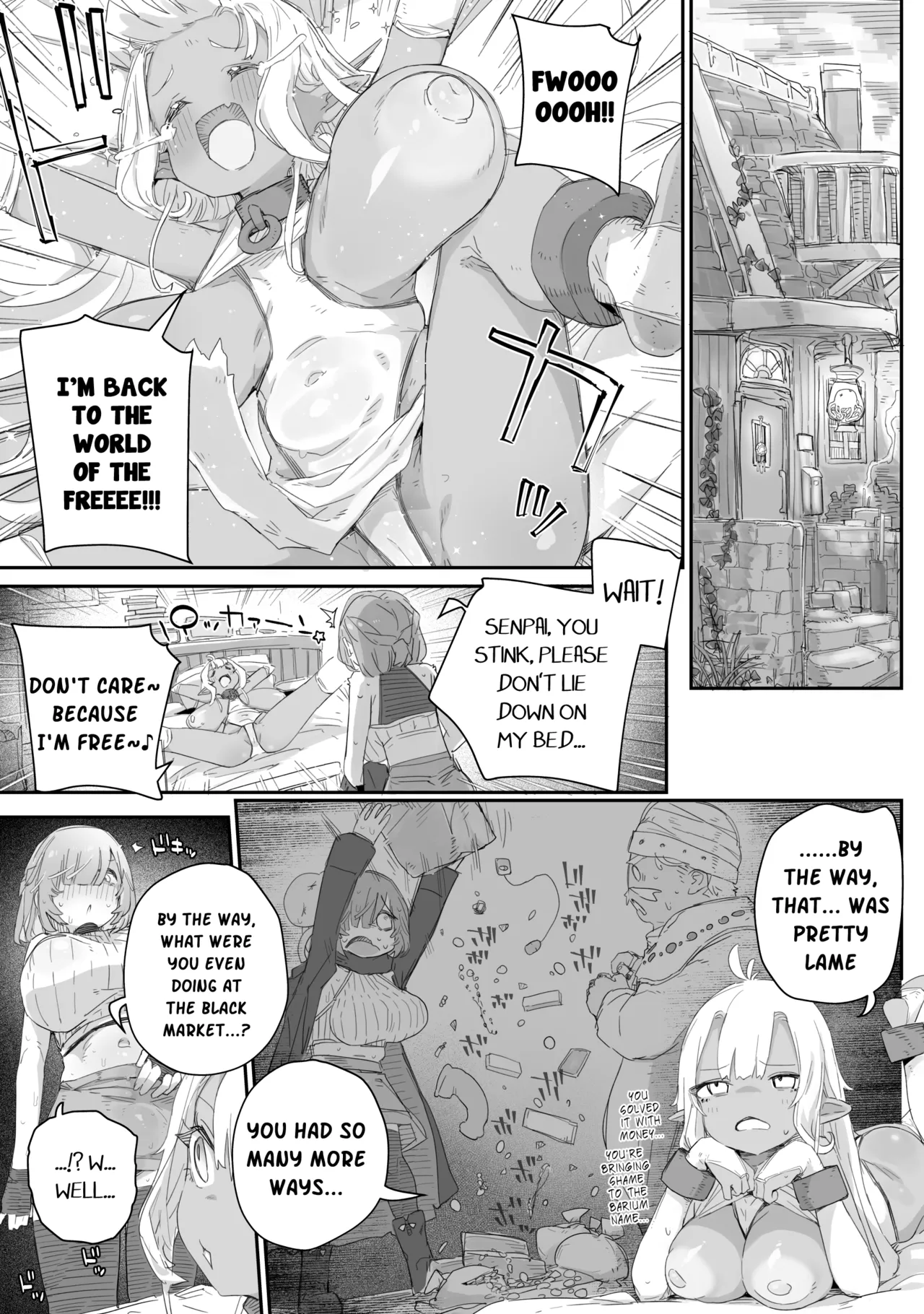 Maryoku Kare de Chiichaku Natta Dark Elf Senpai ~Dorei Ochi Shitemo Namaiki datta node, Futanari Chinpo de Bachiboko Wakarase Sex!!!~ - صفحة 7