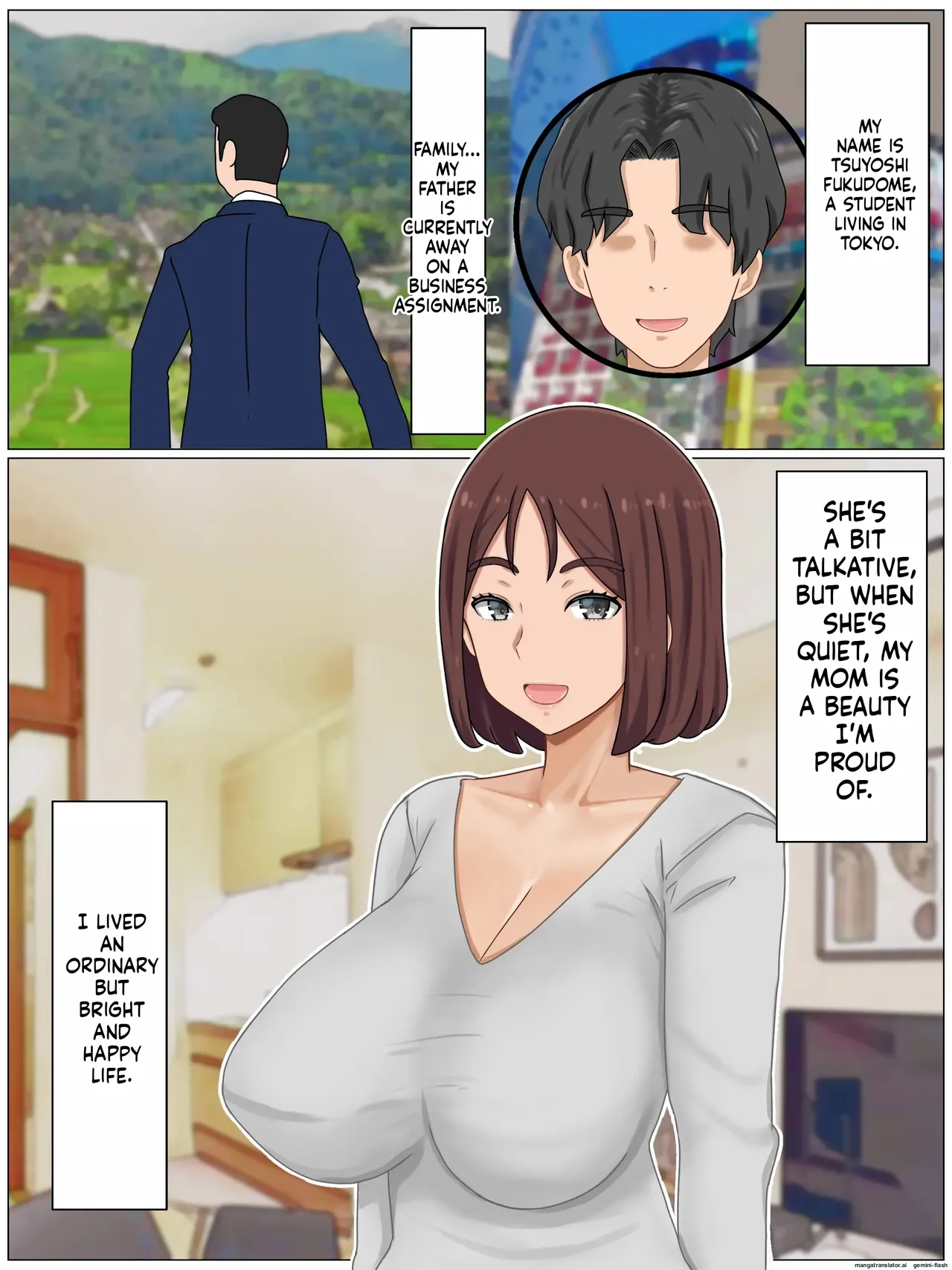 Iinari Kyonyuu Haha~ Saikin, Boku no Kaa-san wa Gakkou Ichi no Furyou to Naka ga Ii - Página 2