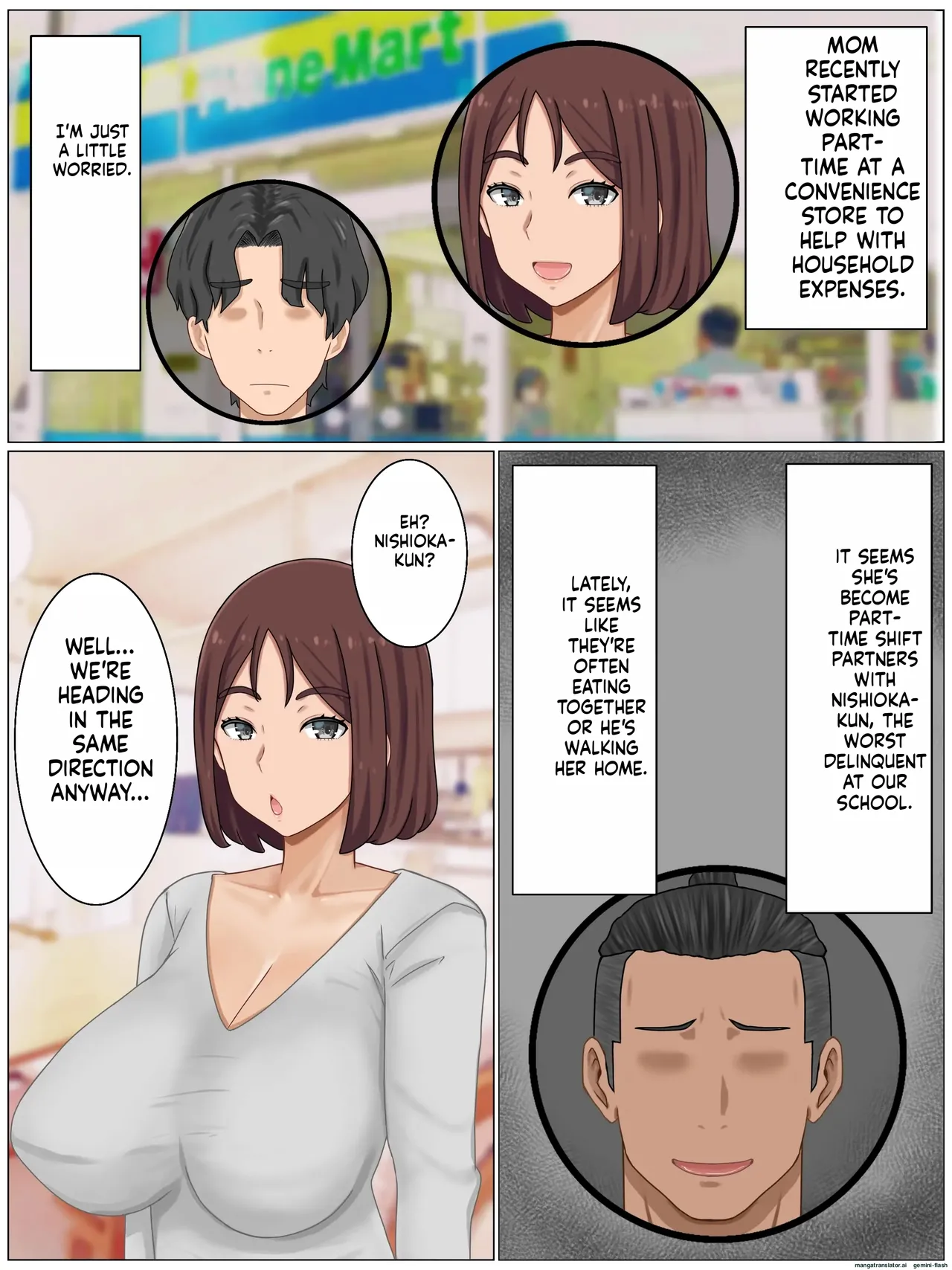 Iinari Kyonyuu Haha~ Saikin, Boku no Kaa-san wa Gakkou Ichi no Furyou to Naka ga Ii - Página 3