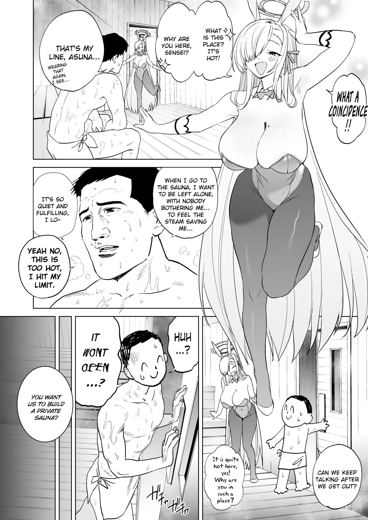 Asuna to Sauna de A-sex | Sweaty Asauna Sex - Página 4