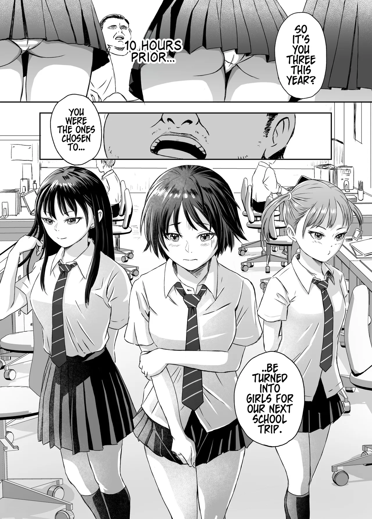 Shuugakuryokou Mae ni Joshikousei ni Natta Hanashi | How We Became Girls Before Our School Trip Ch. 1 - Сторінка 2