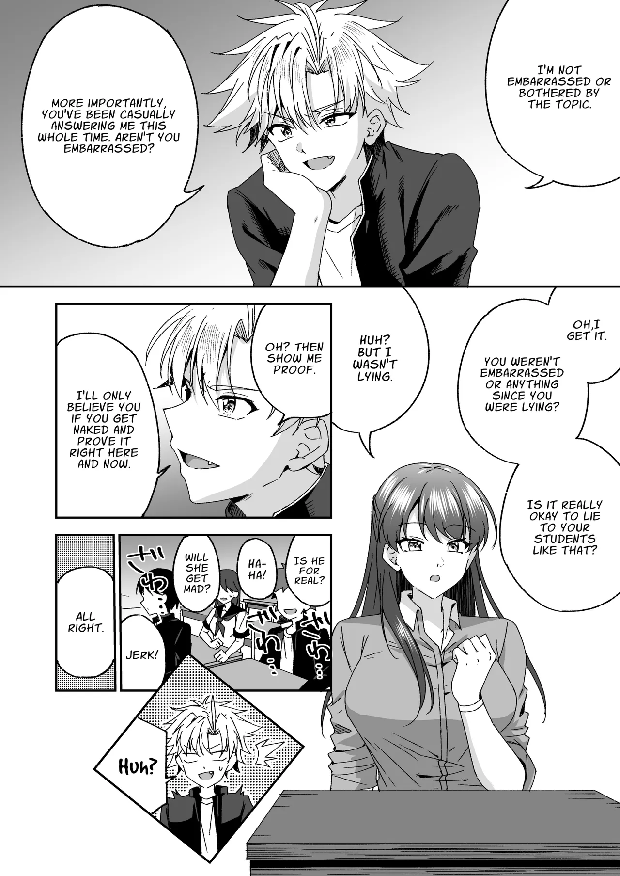 Otonagirai na Furyoushounen ga Futanari Tennen Onna Kyoushi ni Teisoutai Shasei Kanri Gyaku Anaru de Kousei Saserareru Hanashi | Delinquent Gets Chastity Belt Ejaculation Management & Disciplinary Reverse Anal Rehabilitation - Сторінка 7