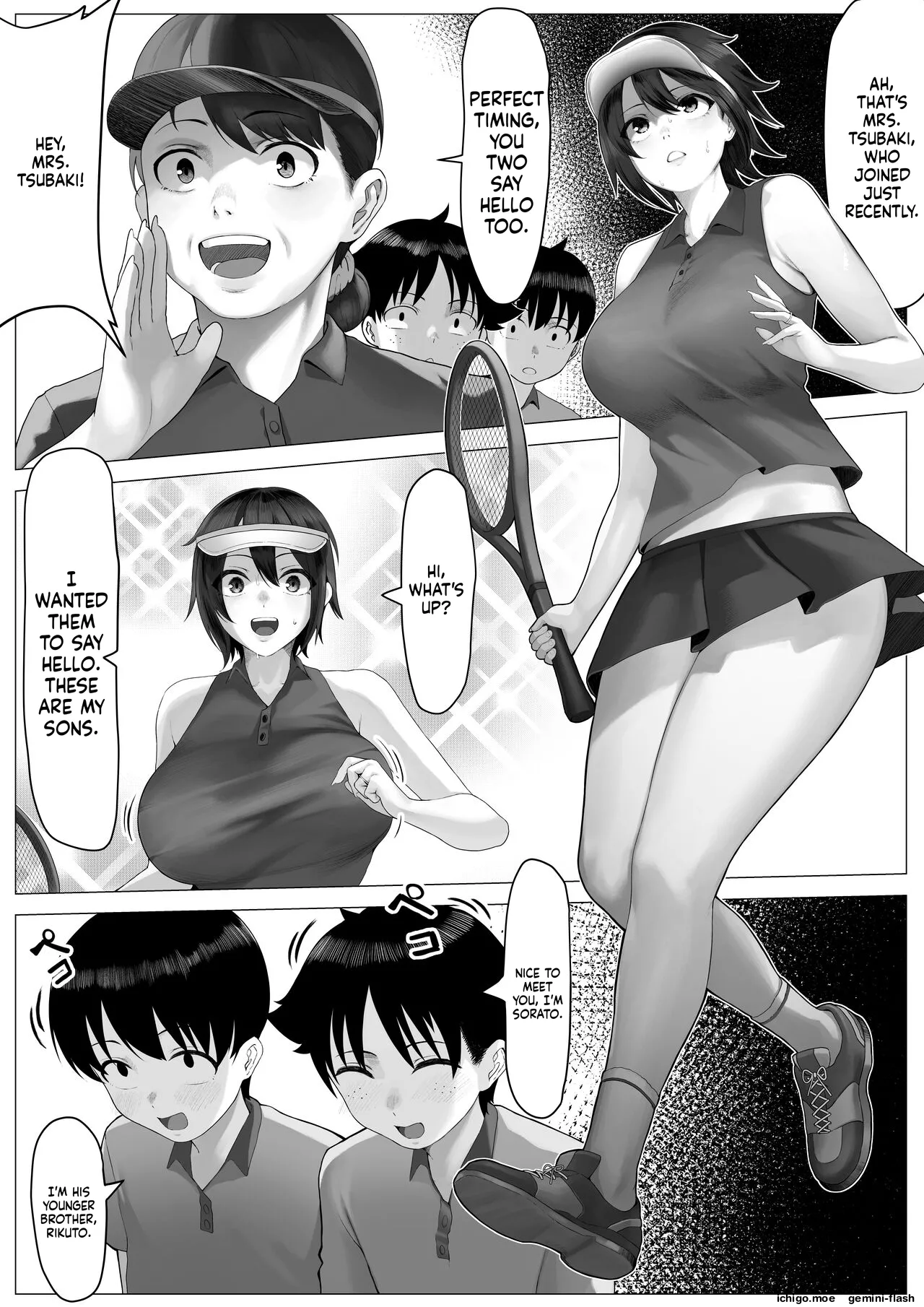 Mama-san Tennis Gasshuku ni Tsuiteitta Ero Kyoudai | Horny Brothers Tag Along on a Moms' Tennis Camp - পৃষ্ঠা 4