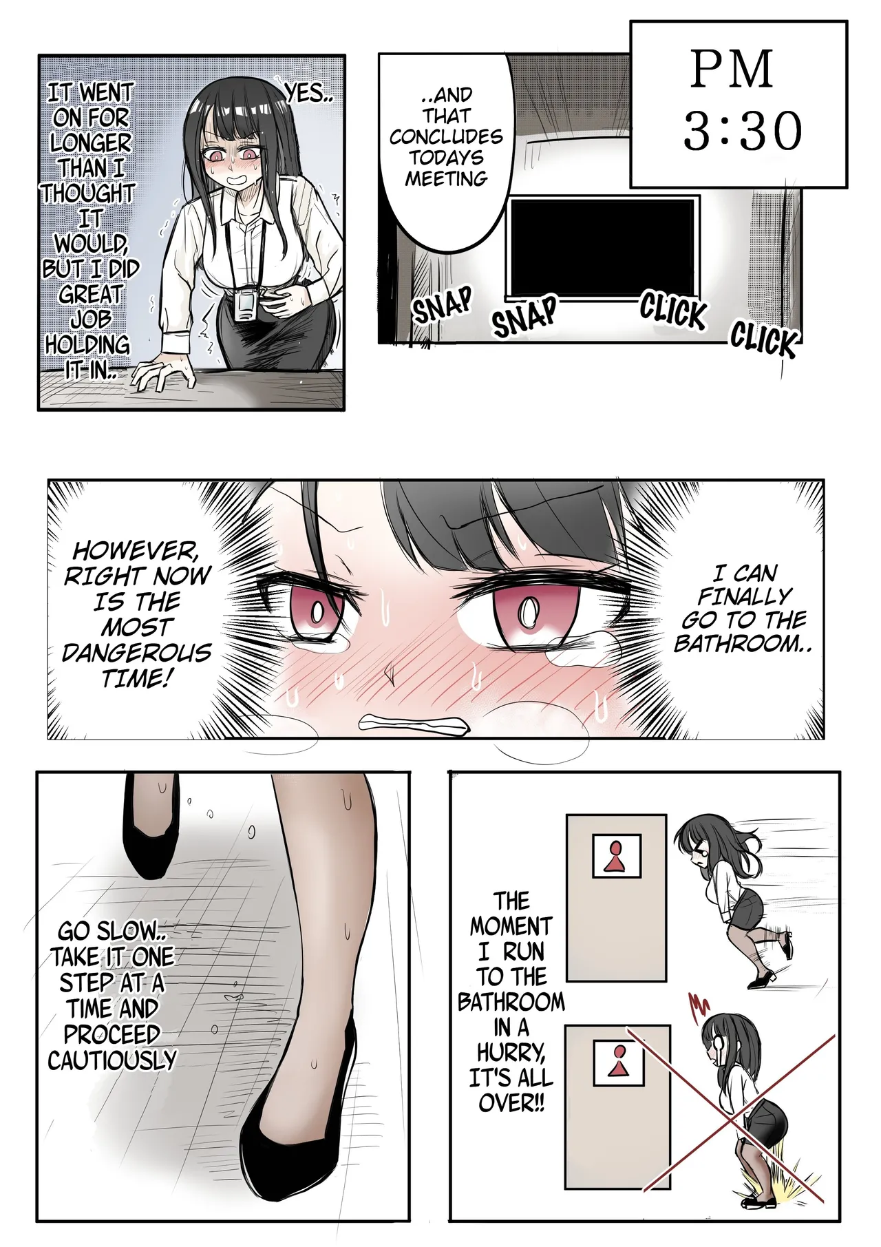 Desperate Office lady uses men's bathroom by mistake - 页 3