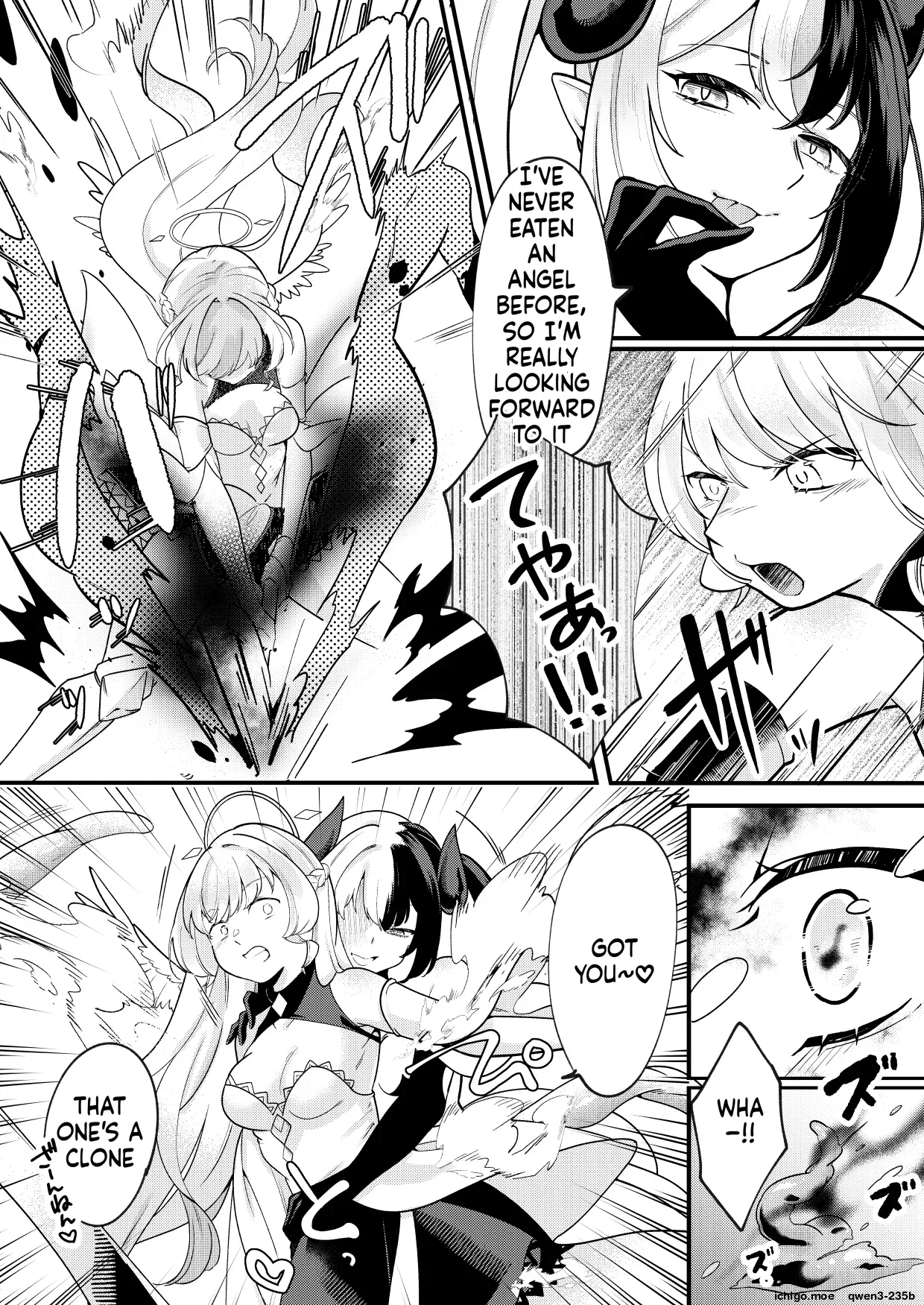 Futanari Tenshi ga Succubus ni Jikakyousei Sareru Ohanashi - Сторінка 3