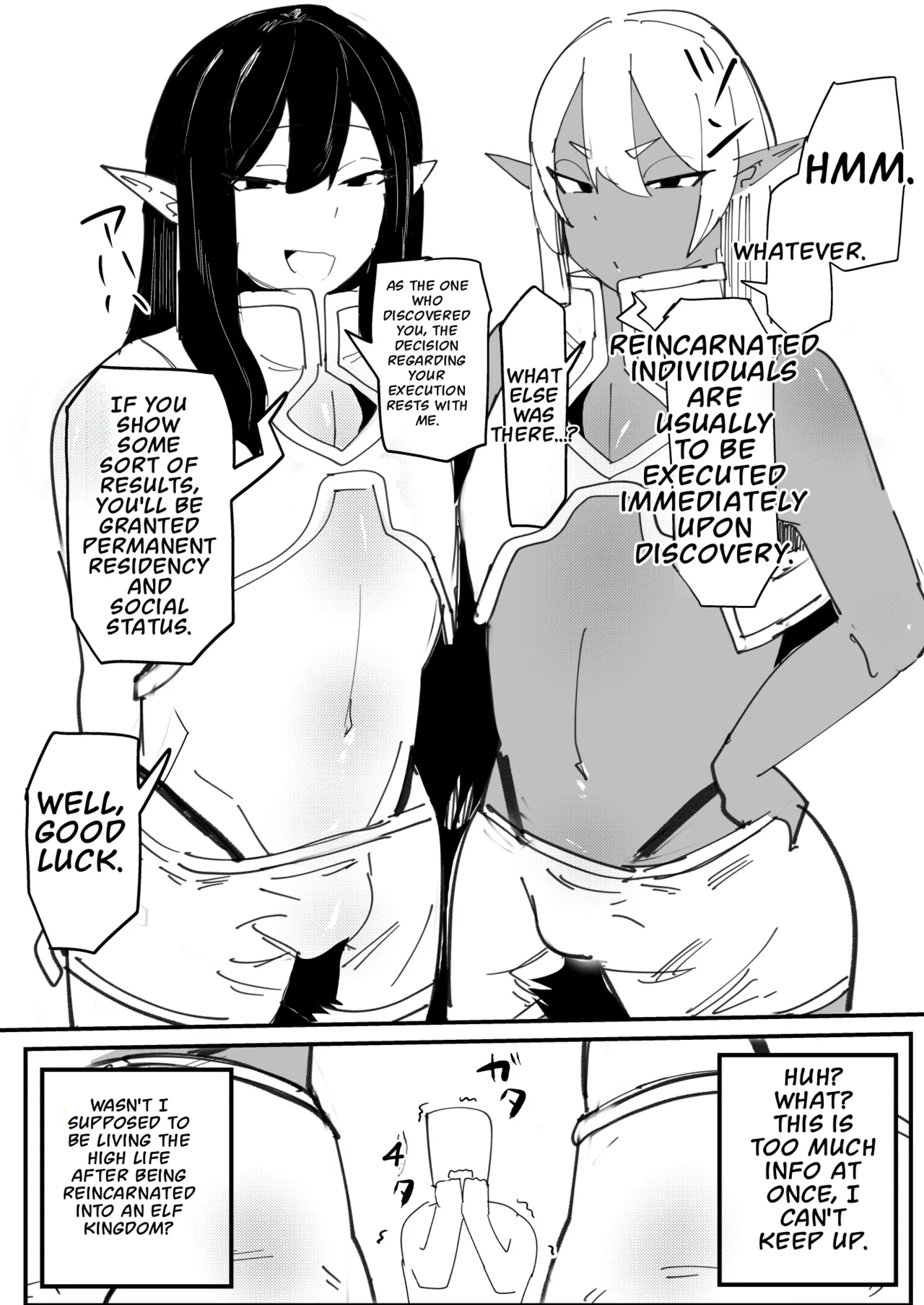 Tensei Shitara Dosukebe Osu Elf ga Erosugite Homo ni Naru Hanashi - Страница 3
