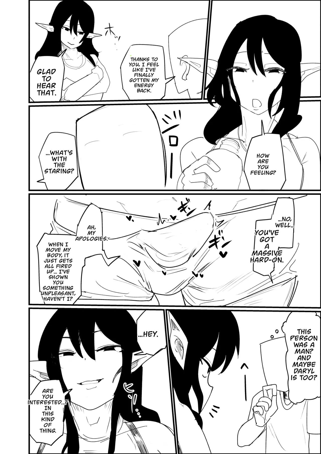 Tensei Shitara Dosukebe Osu Elf ga Erosugite Homo ni Naru Hanashi - Страница 7