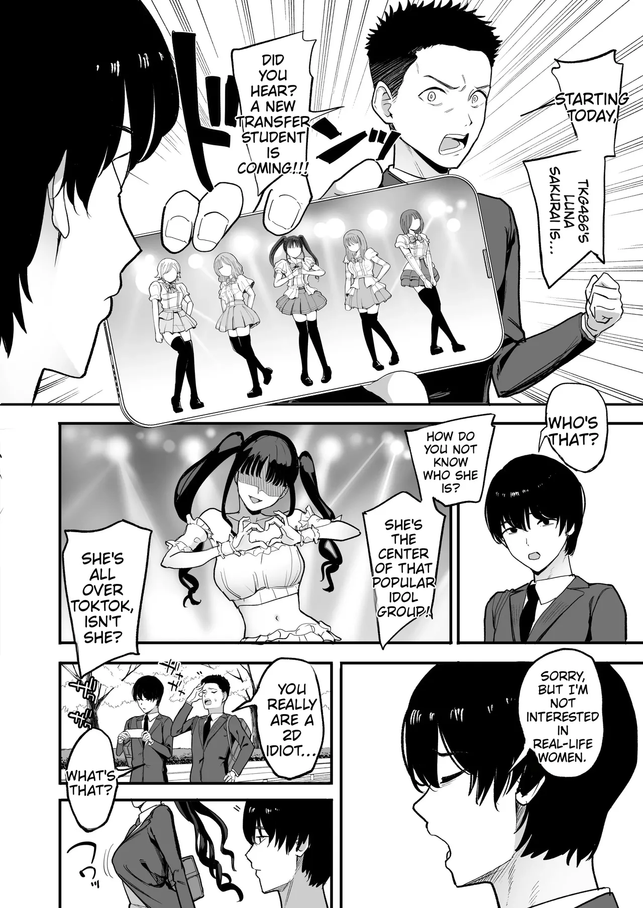 Nijigen Otaku no Ore ga Tenkou Shite Kita Kyonyuu Idol ni Otosareru made - A 2D Otaku Falls for the Curvy Idol Transfer Student | How I, a 2D-Obsessed Otaku, Fell for the Busty Idol Who Transferred to My School - صفحة 4