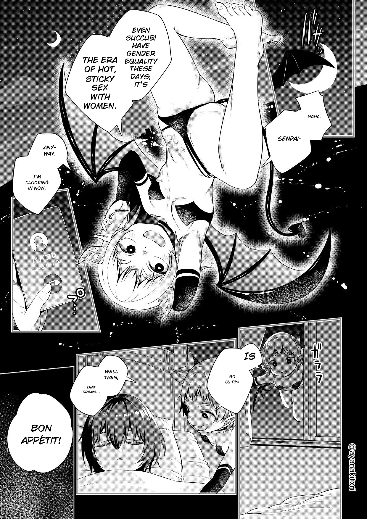 Succubus-chan to Yume no Futanari - Pagina 1