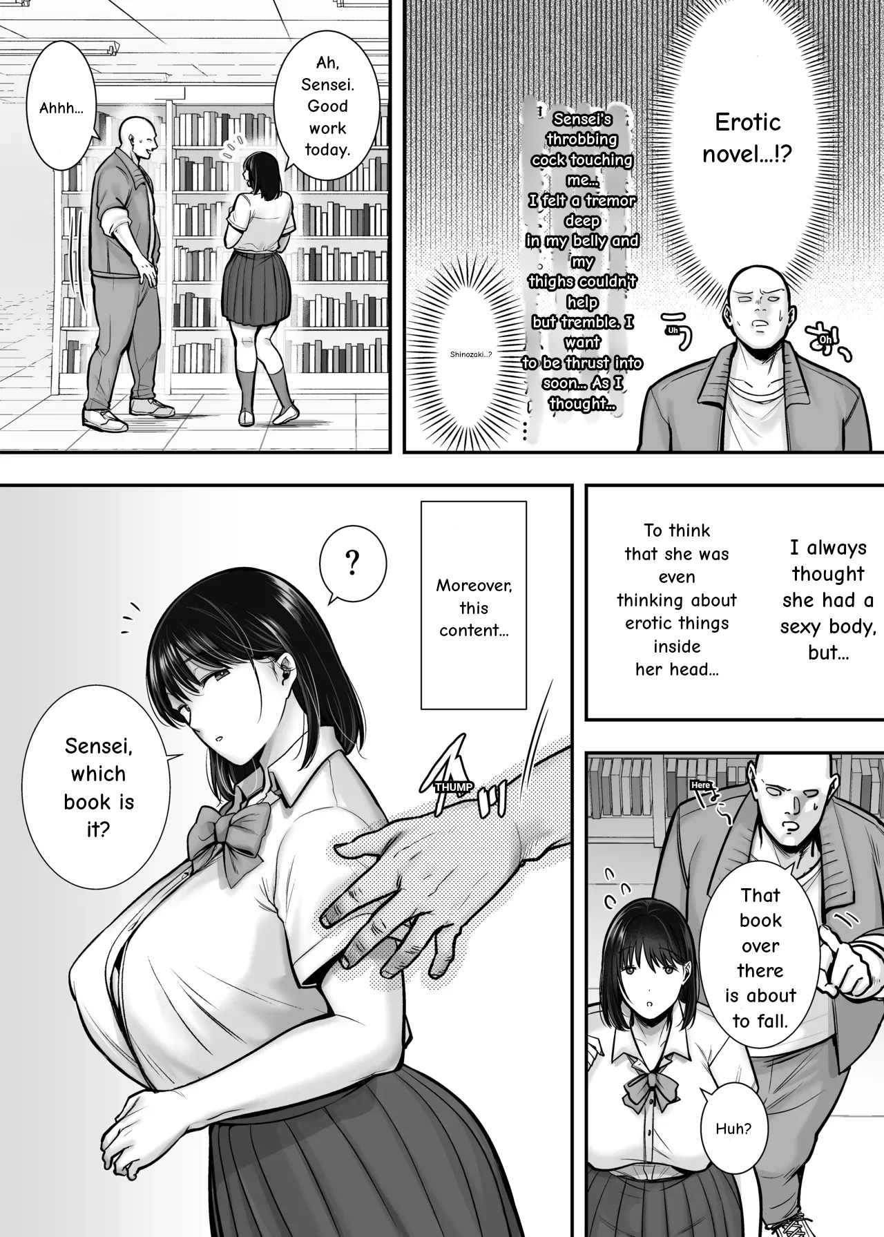 Kakure Kyonyuu no Bungaku Shoujo Toshoshitsu no Haitoku Jugyou - Girl who loves literature | The Busty Literature Girl In Hiding Immoral Lessons in the Library - صفحة 4