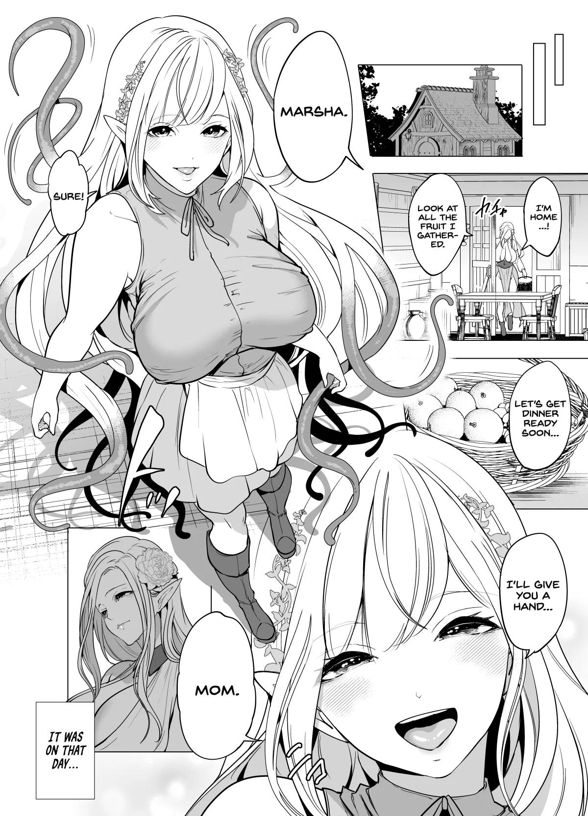 Shokushu to Kankaku Kyouyuu shite Hara nda Elf Oyako no Junan - صفحة 5