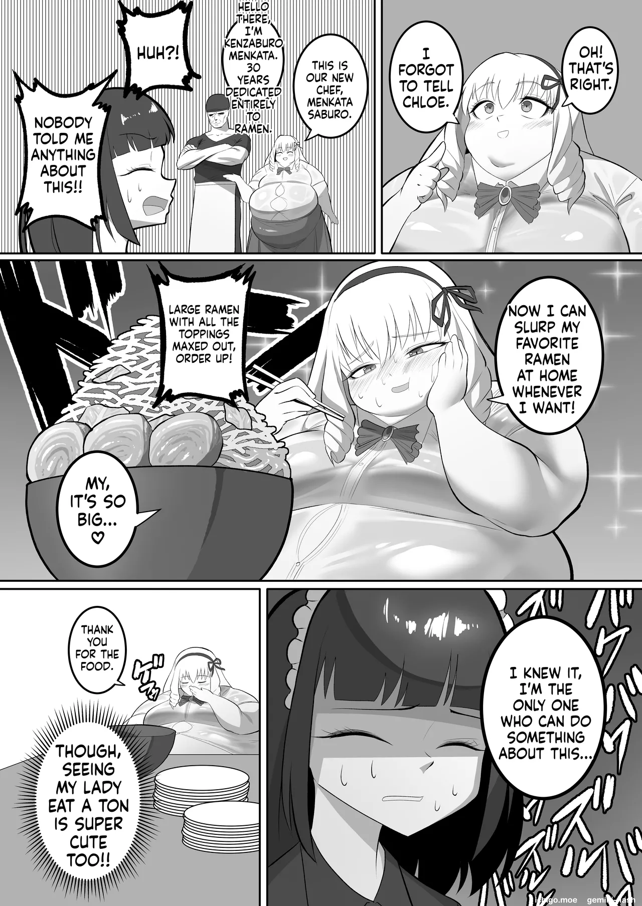 A young lady who gets really fat and her maid who goes crazy - Page 4