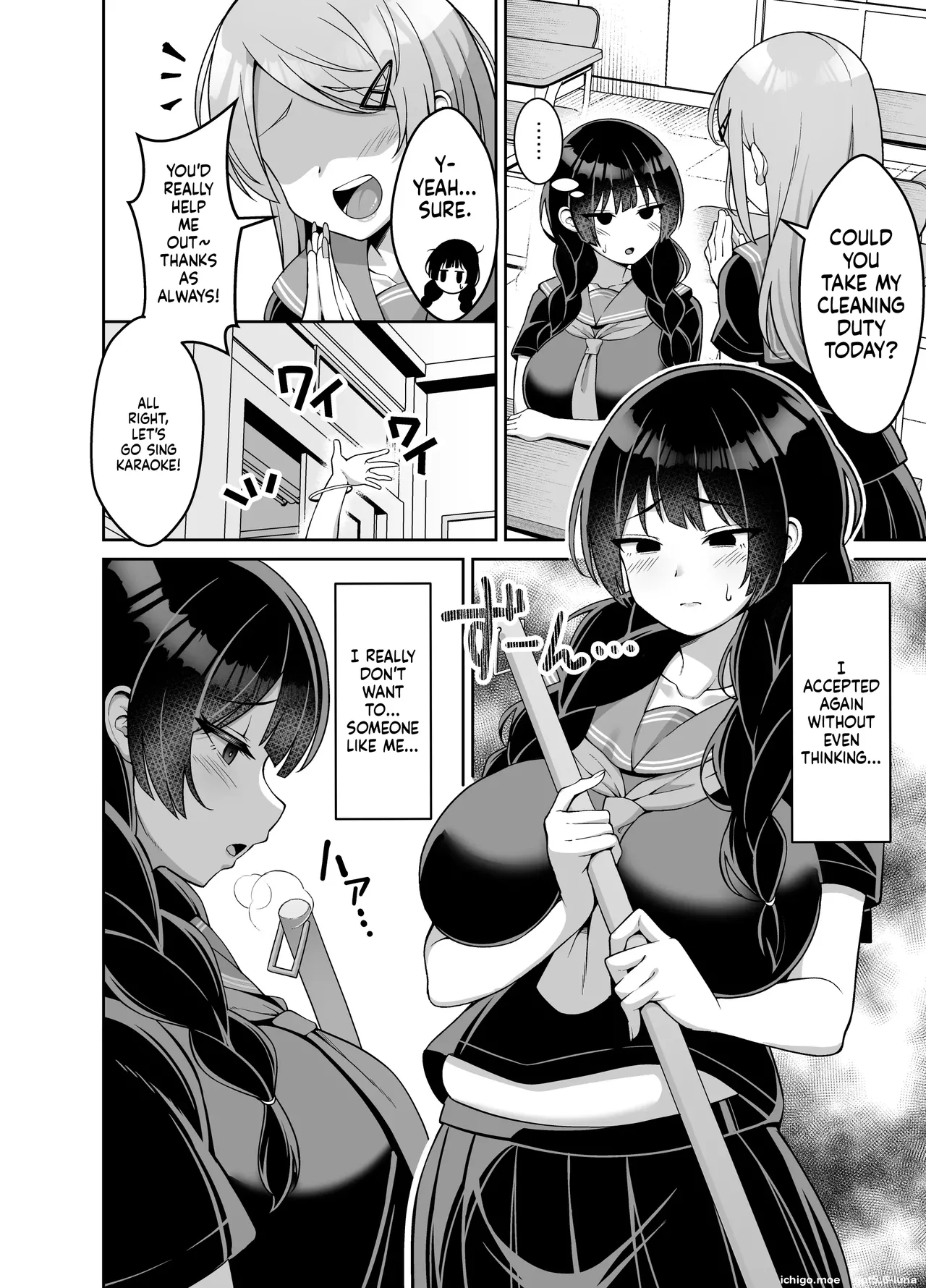 Iinari Jimiko-chan ga Gakkoujuu no Otoko ni Nakadashi Sarete Haranjau Hanashi | A story about a plain, submissive girl who gets creampied by guys all over school and ends up pregnant. - Página 3