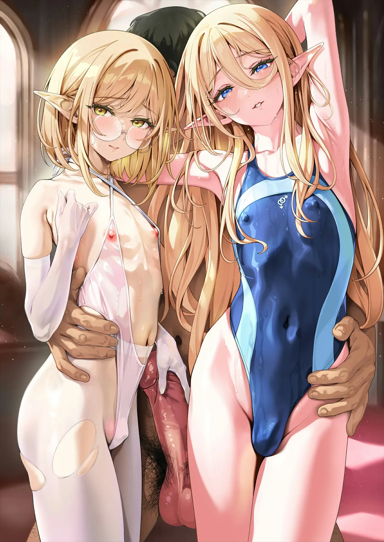 Isekai Otokonoko Mizugi Futaana Chijoku Slender Onee-san (♂) no Chinpo Chuudoku ni Mikeiken na Bishounen ga Makikomarete... | Another World Trap Swimsuit Double-Hole Humiliation ~Inexperienced Pretty Boy Caught Up in Slender Big Sister's (♂) Cock Addiction...~ - หน้า 2