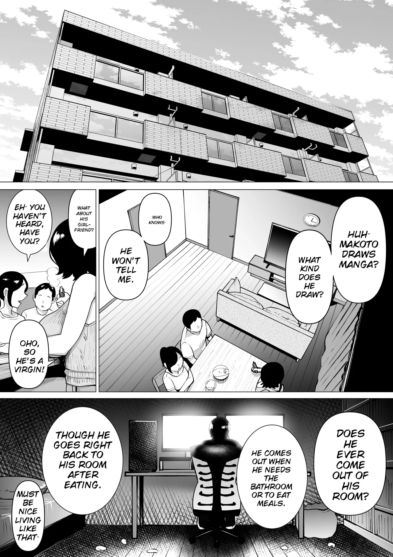 Hikikomori de Ero Manga Kaiteru Doutei Oikko to Oba-san ga Icha Love SEX suru Hanashi - 페이지 4