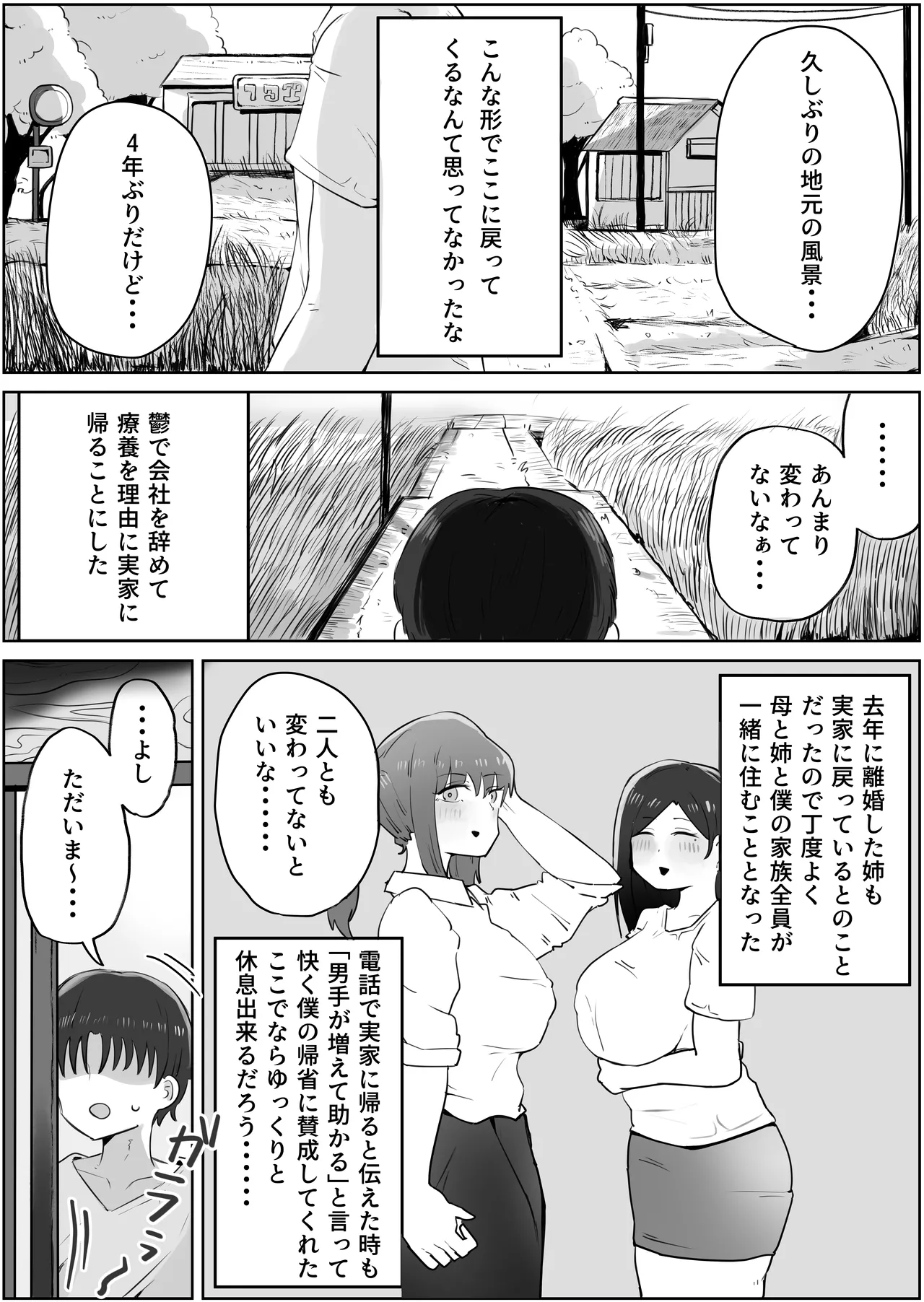 Yonnen Buri ni Jikka ni Kisei shitara Haha to Ane ga Kinjo no Kusogaki Domo no Mesu Pet ni Natteimashita. - ページ 2