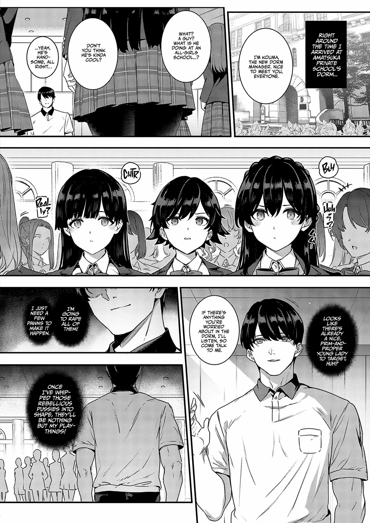 Amatsuka Gakuen no Ryoukan Seikatsu Shinyuu no Mitsu Ana [Umino Ayumi] | Amatsuka Girls' Sex Life: Umino Ayumi - Shiramine Kuou Part 1&2 - पृष्ठ 2