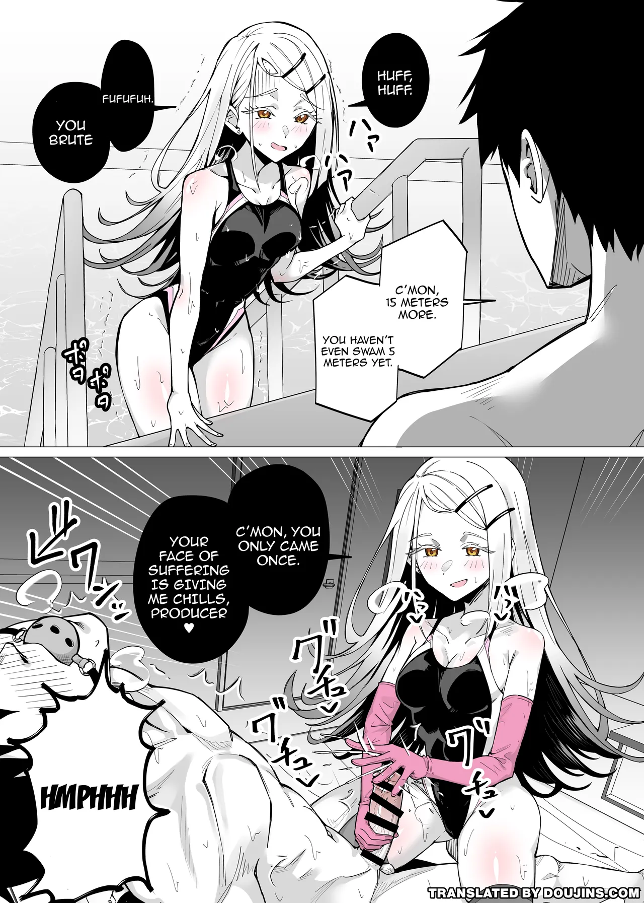 Kyouei Mizugi no Hiro ni Gomu Tebukuro de Shiborareru | Hiro Sequeezes Me Dry With Gloves In A Racing Swimsuit - Seite 2
