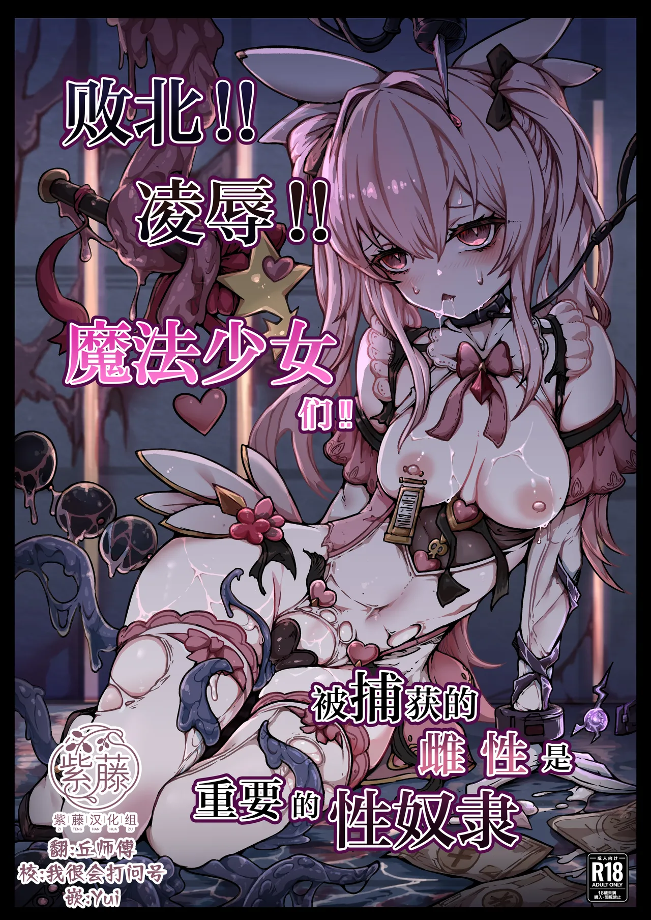 Haiboku!! Ryoujoku!! Mahou Shoujo-tachi!! Toraeta Mesu wa Taisetsu na Seidorei Desu | 败北！！凌辱！！魔法少女们！！被捕获的雌性是重要的性奴隶 - Strona 1