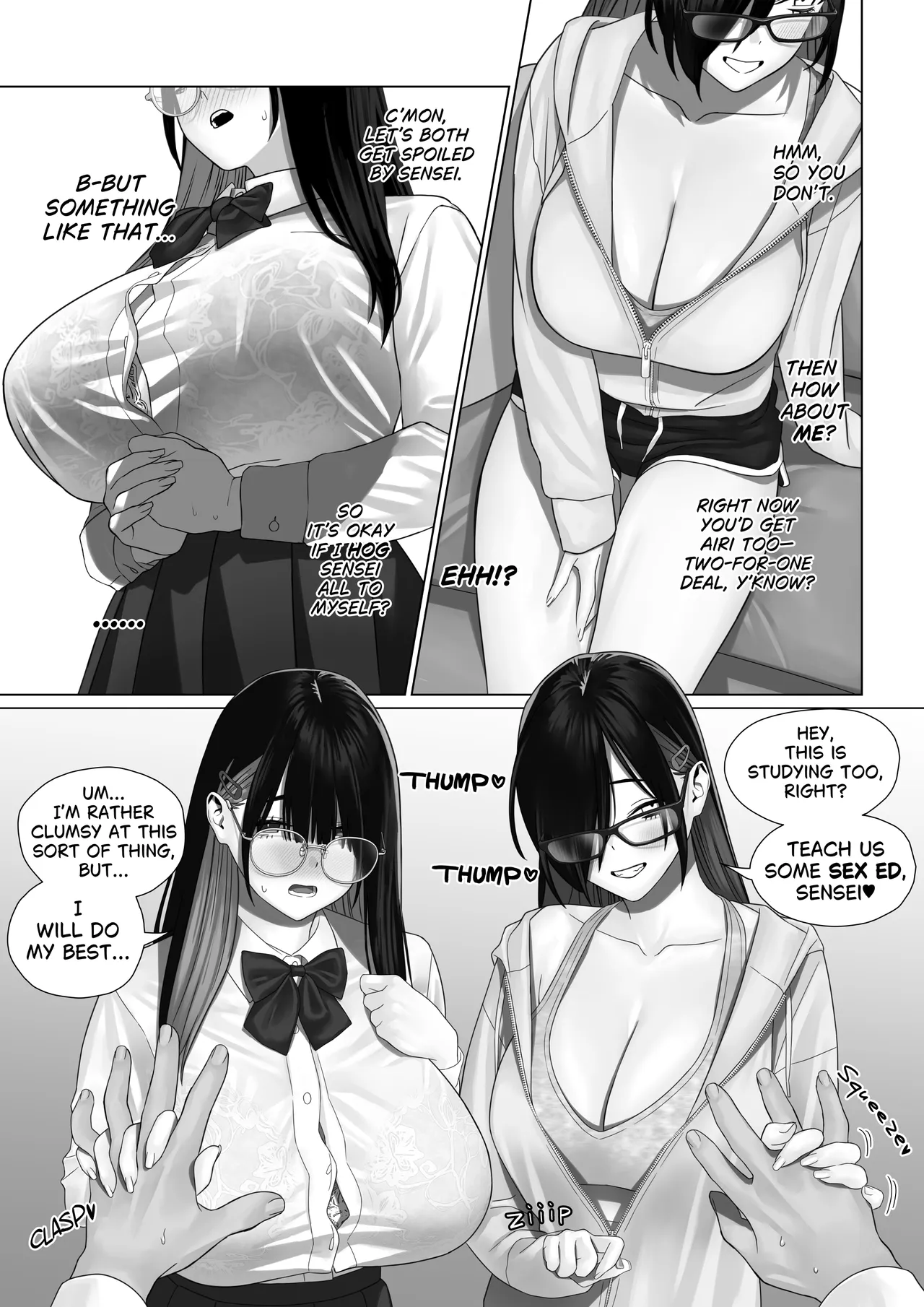 Bakunyuu Shimai ni Oshiekomu | Training the Busty Sisters - 页 4