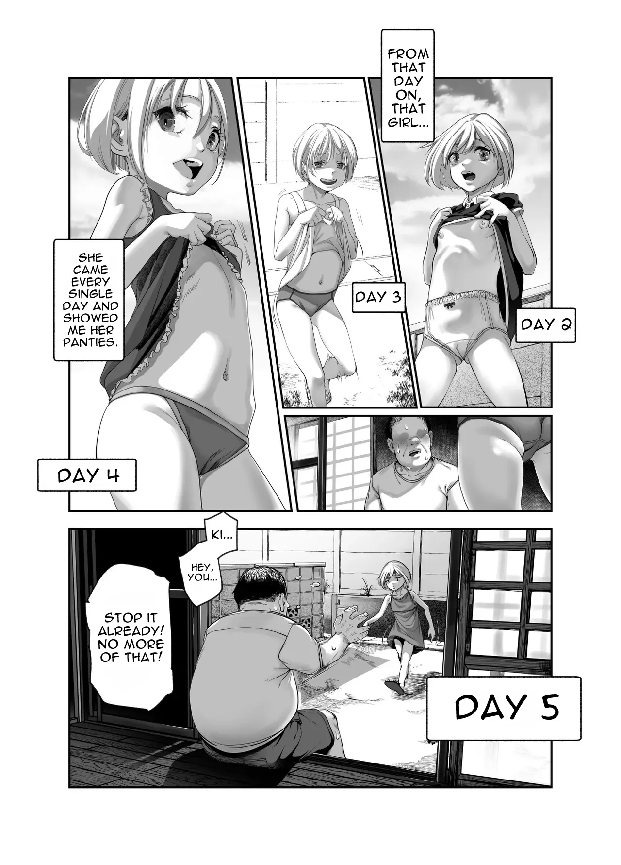 Zen no Oji-san to Pantsu Misete kuru Kinjo no Yabai Ko EX | Zen no Oji-san to Pantsu Misete kuru Kinjo no Yabai Ko EX | The Nice Guy and the Sketchy Neighborhood Kid Who Keeps Flashing Her Panties - পৃষ্ঠা 6