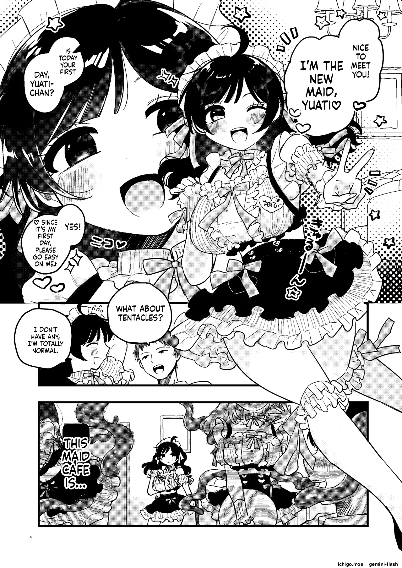 Shokushu Maid Kissa Tenchou ni Chikubi o Nerawaretemasu - Page 5