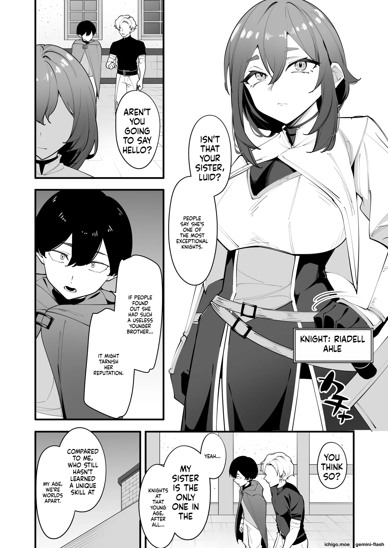 Yokkyuufuman no Onna Kishi wa Otouto no Skill de Ikimakuru | The Frustrated Female Knight Climaxes Non-Stop Using Her Younger Brother's Skill - Page 4