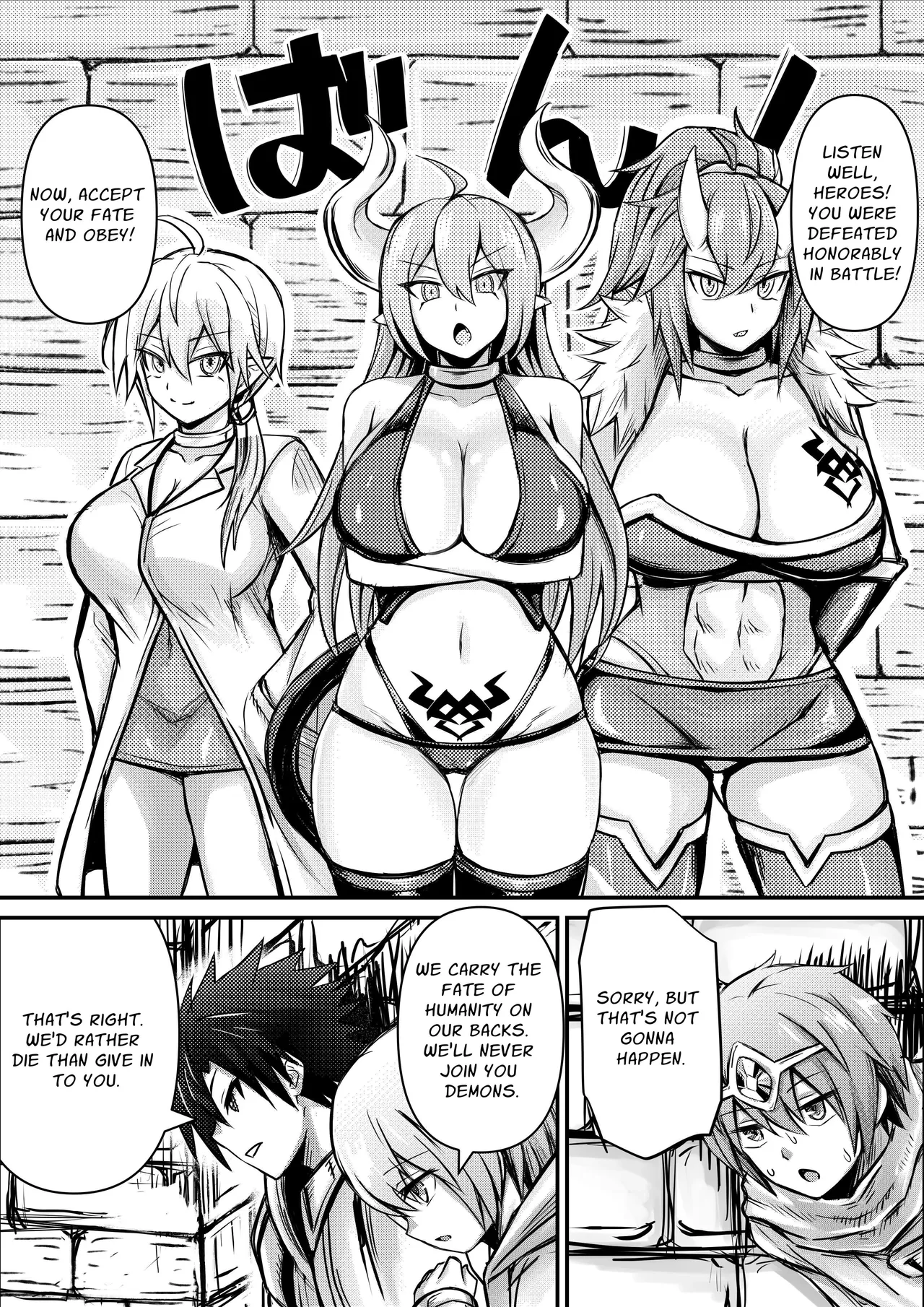 Deka Chichi Mazoku wa Ningen no Koto ga Wakaranai kara Yuusha o Kuppuku Saseru Tame ni Ecchi o Shitemiru Koto ni Shita 1 | The Big-Breasted Demons Don't Understand Humans, So They Decide To Bring the Heroes To Their Knees By Having Sex 1 - Page 4