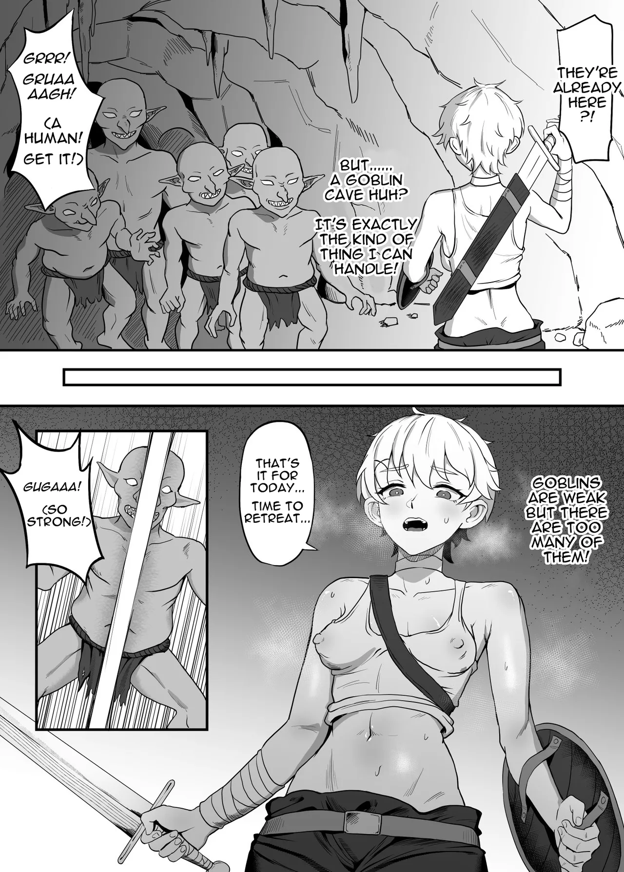 Seken Shirazu no Shinmai Muramusume Boukensha ~Mesu Goblin Futanari no Doukutsu Nikubenki Choukyou~ | The Naive Rookie Village Girl Adventurer ～Trained in a Cave to be a Female Futa Goblin's Cumdump～ - Сторінка 3