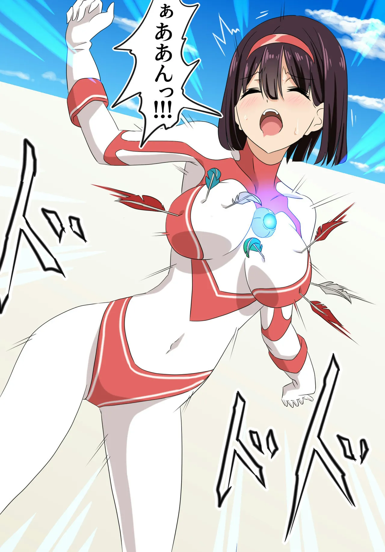 被羽针攻击胸部的奥特艾莉原图 - Page 3