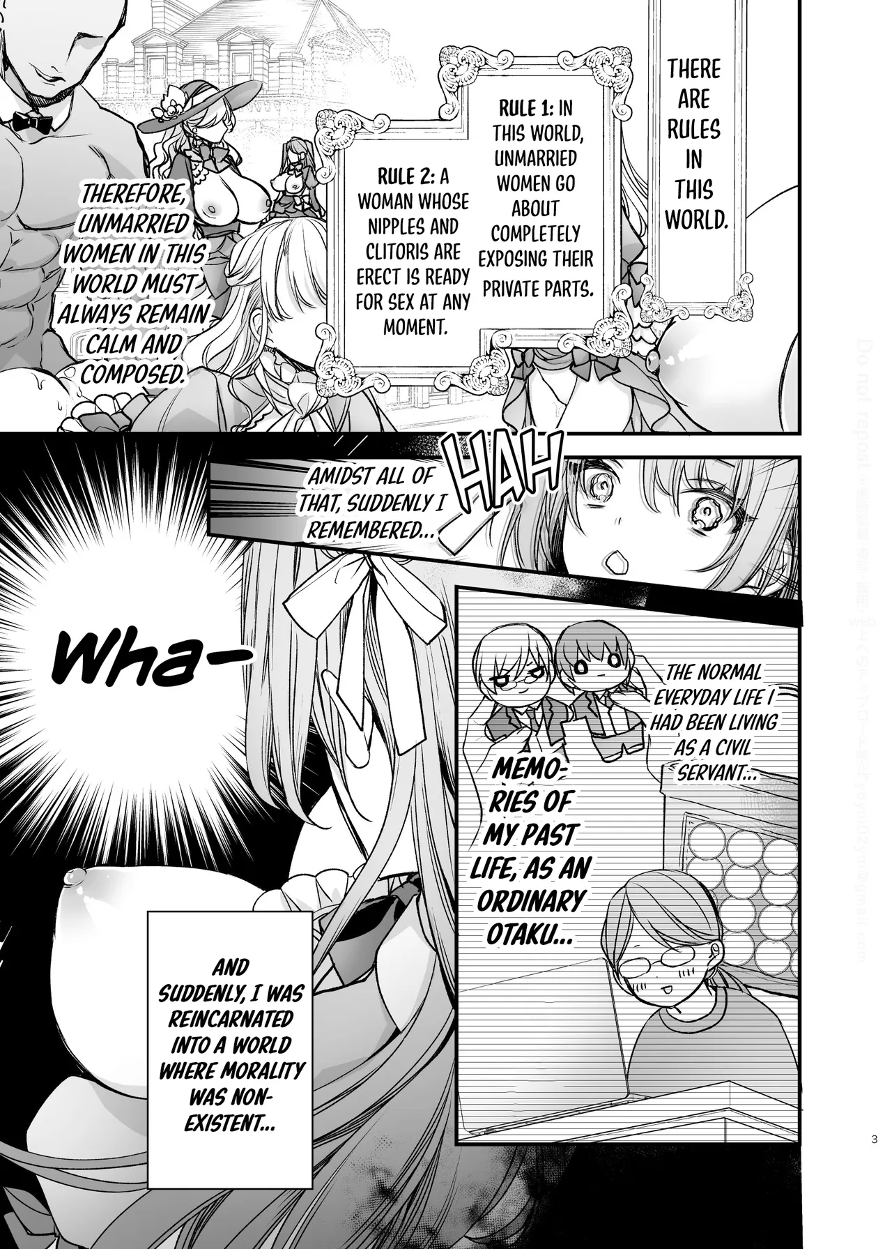 Houkai Morality ~Hentai-teki Roshutsu Ishou no Isekai Tensei dakedo Shitsuji e no Koi o Tsuranukimasu~ | Decaying Morality ~In Love with my Butler in an Exhibitionist Other World~ - صفحة 3