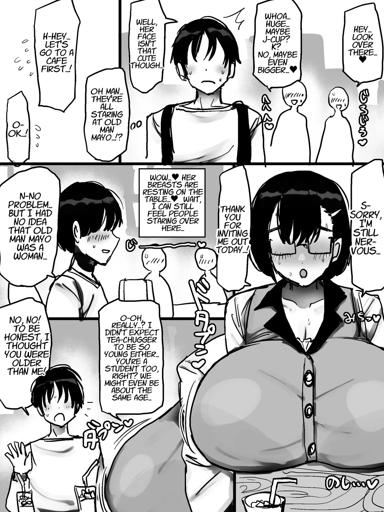 Net de Shiriatta Jimi Megane Bakunyuu to Otomodachi Koubi Shichau Hanashi | Friend Sex with the Huge-Breasted Plain Bespectacled Babe I Met Online - Page 4