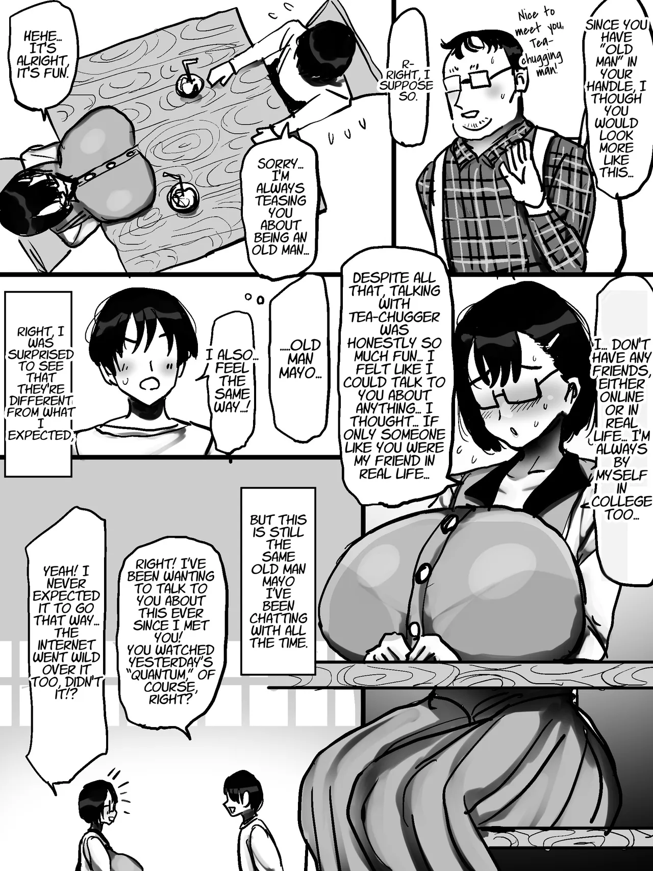 Net de Shiriatta Jimi Megane Bakunyuu to Otomodachi Koubi Shichau Hanashi | Friend Sex with the Huge-Breasted Plain Bespectacled Babe I Met Online - Page 5